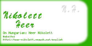 nikolett heer business card